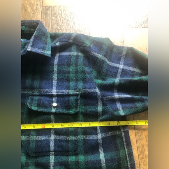 Claybrooke Outdoors Mens Xl Flannel Button Up Green Wool Polyester Acrylic - Picture 5 of 6